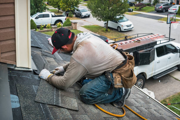Professional Gutter Installation technician working in Naperville, IL